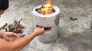 Making Manual Wood Stoves From Concrete - Simple Compact and Convenient