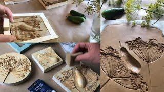 Botanical Plaster Casting Art  Ideas for cement or plaster How to make DIY