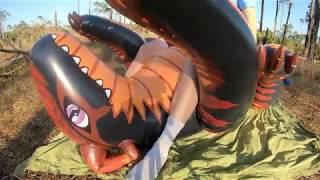 Riding a Giant Inflatable Dragon