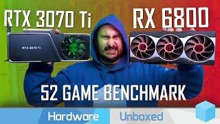 Which Was The Better Buy? Radeon RX 6800 vs. GeForce RTX 3070 Ti 52 Game Benchmark 1440p & 4K