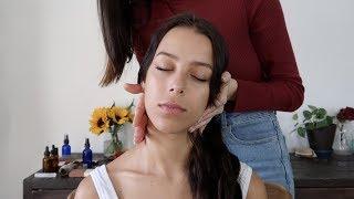 ASMR relaxing massage with a subscriber 