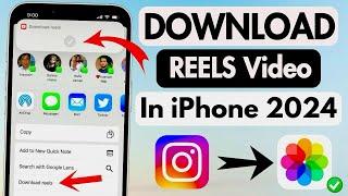 Save Instagram Reels Videos in Gallery iPhone 2024  How to Download Reels From Instagram on iPhone