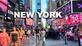 New York City Summer 2024 Walking Tour in Manhattan 4K NYC Walk - 5th Avenue Times Square Tour 2024