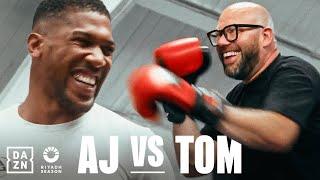 Punches vs. Punch Lines Anthony Joshua Spars With Comedian Tom Davis