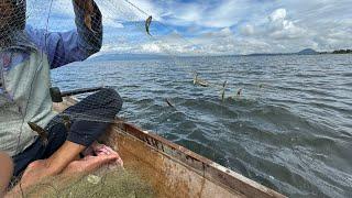 Lake lanao traditional net fishing  relaxing video  60spf-4k video