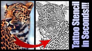 How to create tattoo stencil  Fast and easy  Step by step