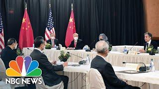 WATCH China U.S. Trade Rebukes At Alaska Diplomatic Talks  NBC News NOW‌