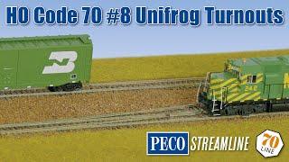 PECO Streamline HO 70 Line #8 turnouts