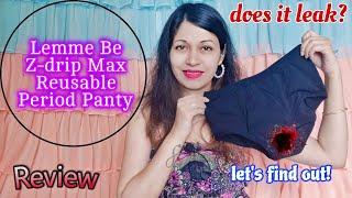 Lemme Be Z-Drip Max Reusable Period Panty Review #lemmebe #periodpanty