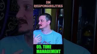 DM Responsibilities Part 5 Time - #dnd #dm #short #shorts #dndshorts #dmtips #prep #rules #time