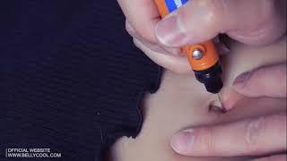 Electric grinding pen into the navel