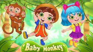 Banana-Baby Monkey  Baby Shark Songs  TigiBoo 2D Cartoons