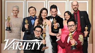 The Daniels - Best Picture Everything Everywhere - Full Oscar Backstage Pressroom Speech