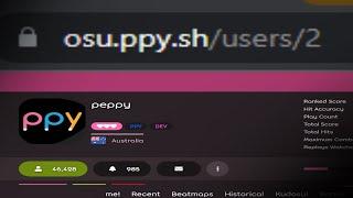 peppy wasnt the first osu account....