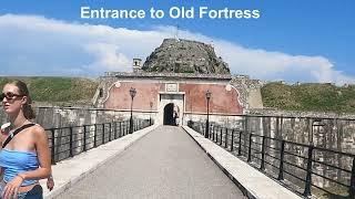 Corfu Town from Kassiopi. Old Fortress. Greece 2023