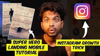 Super Hero Landing Tutorial  Instagram Growth Tips  Pranav PG