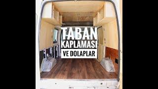 Kendi Karavanımızı Kendimiz Yapıyoruz #5  Taban Kaplaması ve Dolaplar  DIY  2020