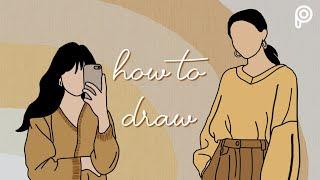 How to draw cartoon portrait  Picsart Tutorial