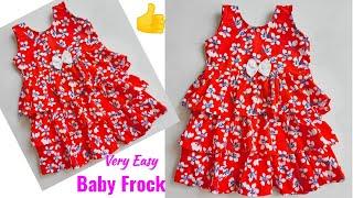 Layer Frill Baby frock cutting and stitching  Baby Frock cutting and stitching 2-3 year