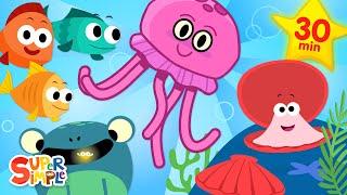 Ocean Songs  Kids Songs About Sea Animals & Water  Super Simple Songs