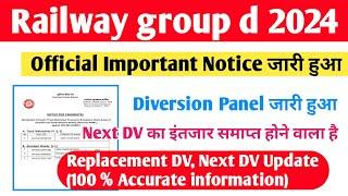 Group d Diversion Notice Panel list Update Next DV Confirm