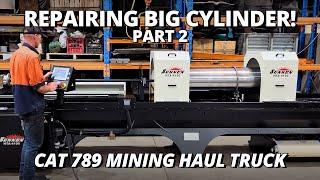 Repairing a BIG Mining Truck Cylinder Barrel  Part 2  Honing & Machining