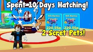 I Spent 10 Days Hatching In Clicker Simulator And Hatched 2 Secret Pets