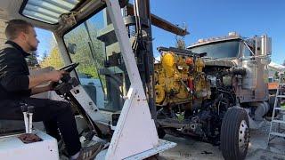 Kenworth w900 gets a CAT 6NZ swap  Engine Install