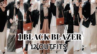 1 BLAZER 12 OUTFITS - HOW TO STYLE A BLACK BLAZER