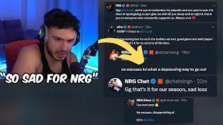 Tarik Reacts To NRG Players TWEET After Defeat Against Cloud9 & Zellsis Response