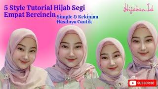 5 Style Tutorial Hijab Segi Empat Pakai Ring Cincin  Simple dan Kekinian