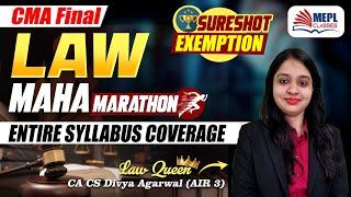 CMA Final  Corporate & Economic Laws - Maha Marathon   MEPL- Divya Agarwal Mam