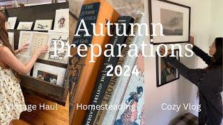 How to AutumnHalloween Prep  Vintage Halloween Haul  Cozy Homestead Vlog