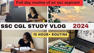 SSC CGL Study Vlog 2024  Aspirant life  A productive day #ssc #ssccgl #studyvlog