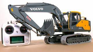 RC HYDRAULIC EXCAVATOR VOLVO EC160E UNBOXING FIRST TEST SCALE 114 RTR FULL METAL 10 KG WEIGHT