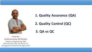 Quality Assurance  versus Quality Control using examples