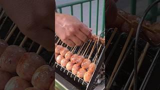 ASIAN Street Food  Amazing Grilled Thai Sausages in Bangkok Thailand