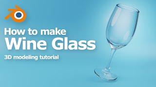 How to make wine glass in Blender  timelapse 3D modeling tutorial video