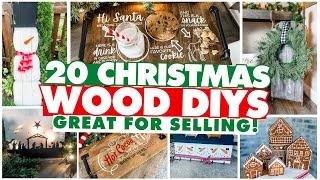 20 GENIUS & SIMPLE Wood Christmas DIY Projects To Make + SELL this Holiday