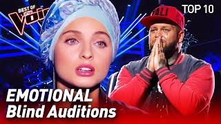 TOP 10  MOST EMOTIONAL Blind Auditions in The Voice that made the Coaches cry