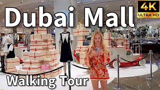 Dubai Mall  World’s Largest Mall Luxurious Shopping Destination  4K  Walking Tour