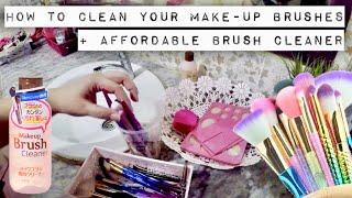 HOW TO CLEAN YOUR MAKE-UP BRUSHES  Murang Brush Cleaner 