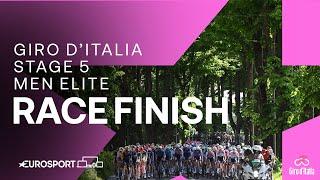 MEMORABLE WIN   Giro DItalia Stage 5 Race Finish  Eurosport Cycling