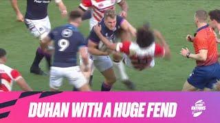 Duhan van der Merwe with MASSIVE HAND-OFF versus Japan