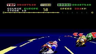 Sega Top 10 - Super Hang-On - Mega DriveGenesis - Arcade Mode - Expert Europe Course - Full Race