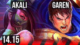 AKALI vs GAREN TOP  74% winrate 6 solo kills  EUW Master  14.15