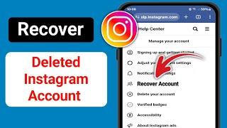 Permanently Deleted Instagram Account Recovery  How To Recover Deleted Instagram Account  2024