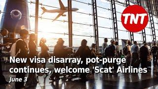 New visa disarray pot-purge continues welcome to Scat Airlines - June 3