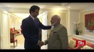 PM Modi meets Sheikh Tamim Bin Hamad Al Thani the Amir of Qatar