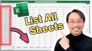 List All Your Sheets Efficiently in Excel 10 Levels